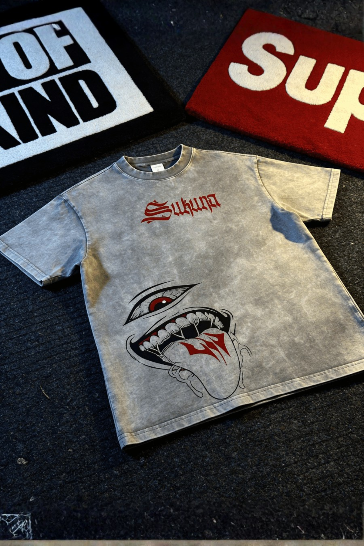 Sukuna Acid Wash Oversized Tee